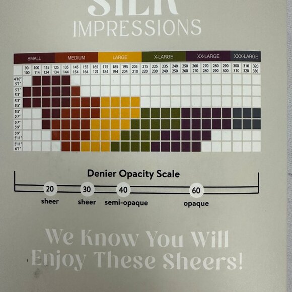 Silk Impressions Womens Sheer Shimmer Pantyhose XXL Beige High Waist 20 Denier - Picture 5 of 11